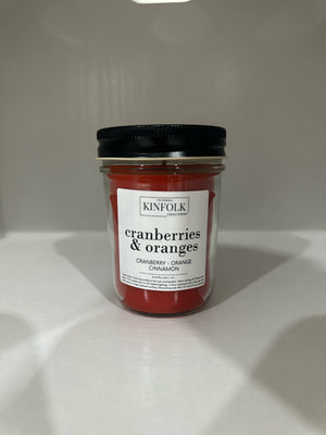 Cranberries and Oranges 8oz Kinfolk Candle