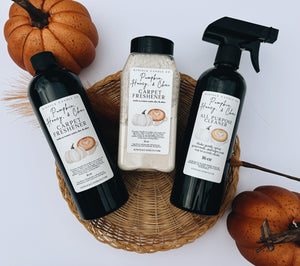 Cozy Fall Cleaning Bundle – Mop Soap, Carpet Freshener & All-Purpose Cleaner | Pumpkin, Chai and Various Autumn Scents