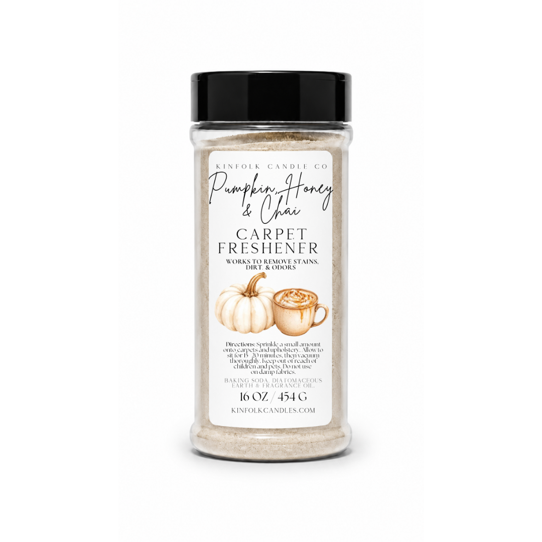 Fall Scented Carpet Freshener – Cozy Autumn Deodorizing Powder for Carpets, Rugs & Upholstery