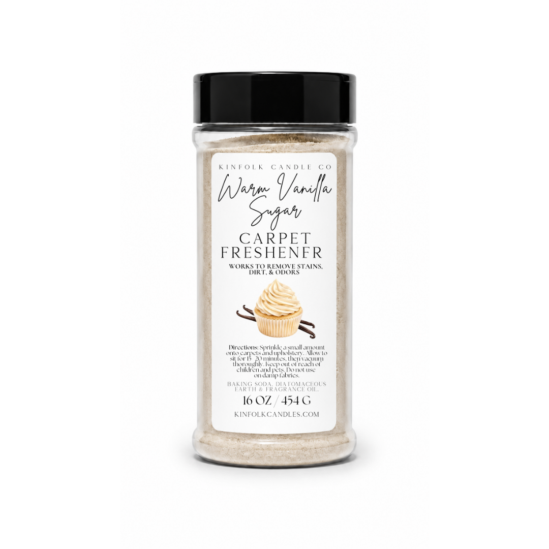 Carpet Freshener Powder – Cozy Home Deodorizing Powder for Carpets, Rugs & Upholstery in Luxury & Bakery Scents