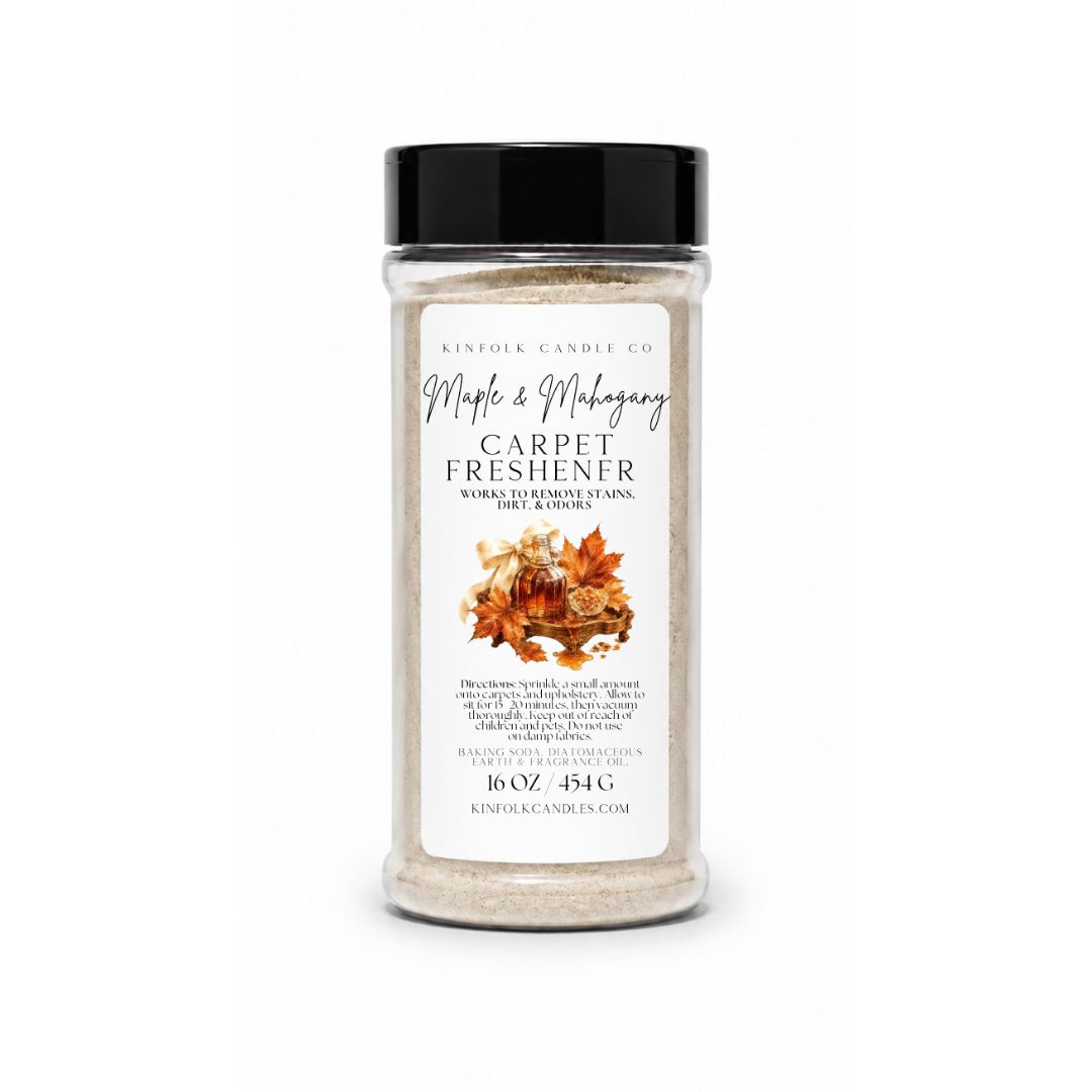 Fall Scented Carpet Freshener – Cozy Autumn Deodorizing Powder for Carpets, Rugs & Upholstery