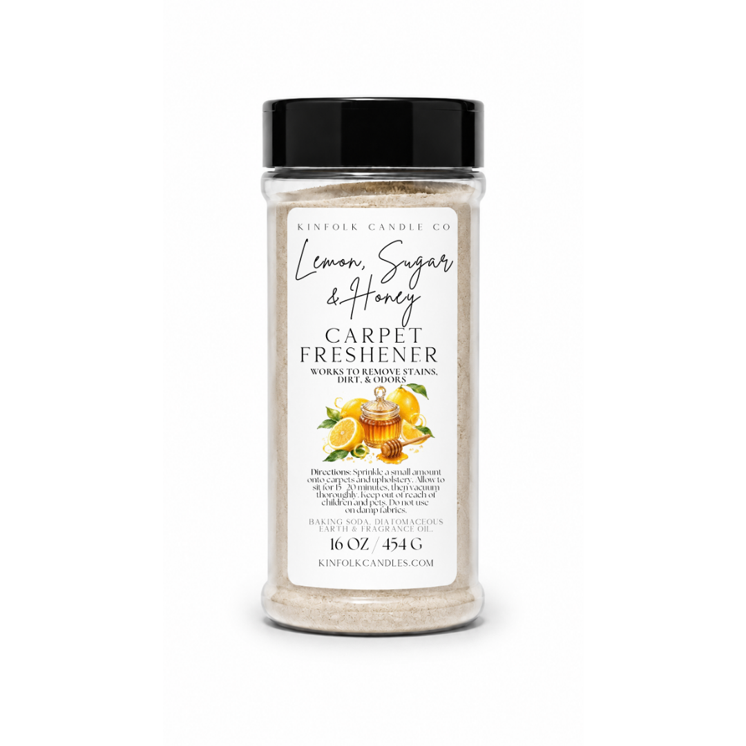 Carpet Freshener Powder – Cozy Home Deodorizing Powder for Carpets, Rugs & Upholstery in Luxury & Bakery Scents