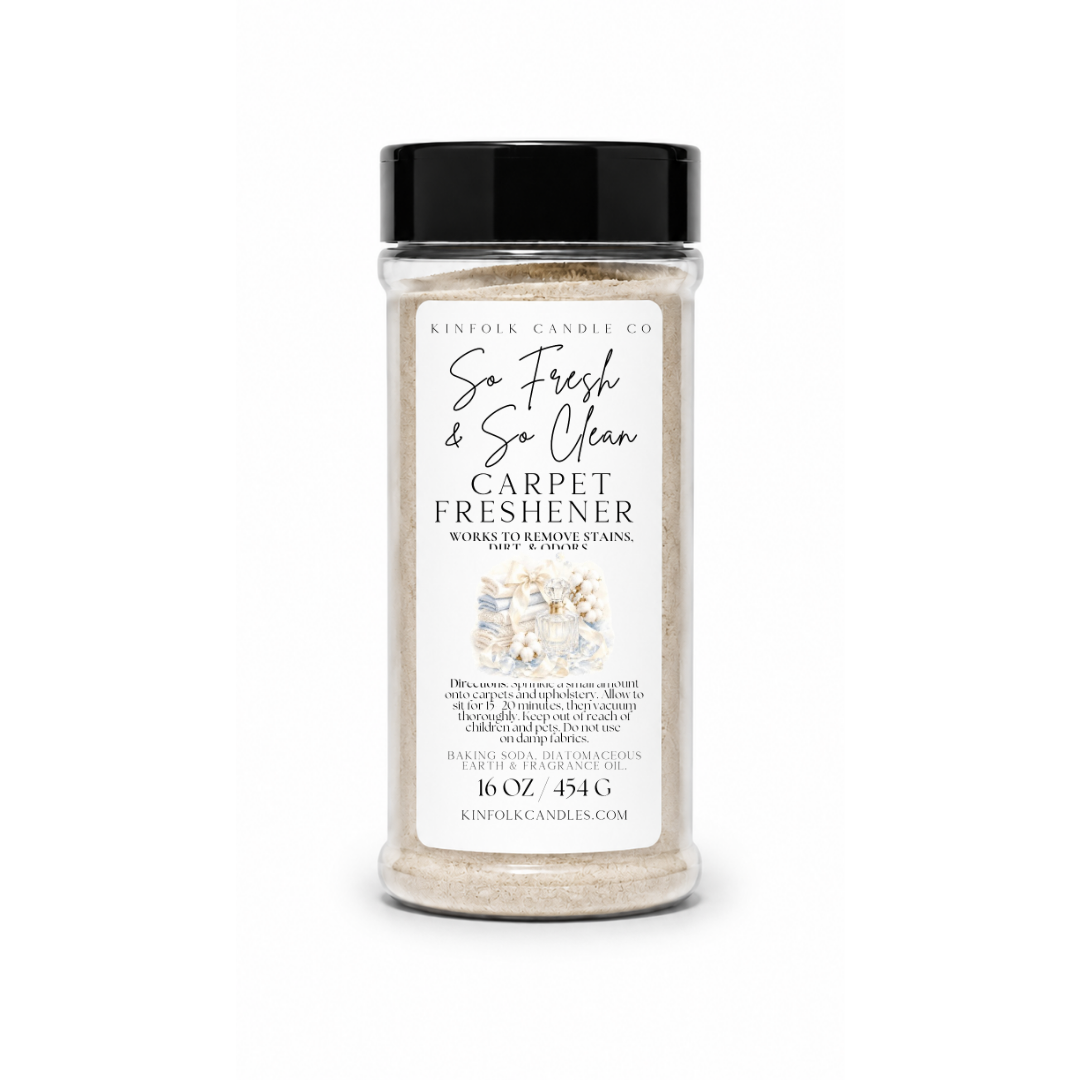 Carpet Freshener Powder – Cozy Home Deodorizing Powder for Carpets, Rugs & Upholstery in Luxury & Bakery Scents