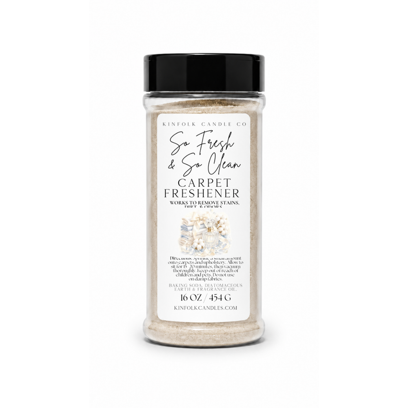 Carpet Freshener Powder – Cozy Home Deodorizing Powder for Carpets, Rugs & Upholstery in Luxury & Bakery Scents
