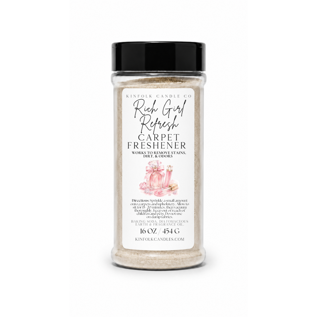 Carpet Freshener Powder – Cozy Home Deodorizing Powder for Carpets, Rugs & Upholstery in Luxury & Bakery Scents