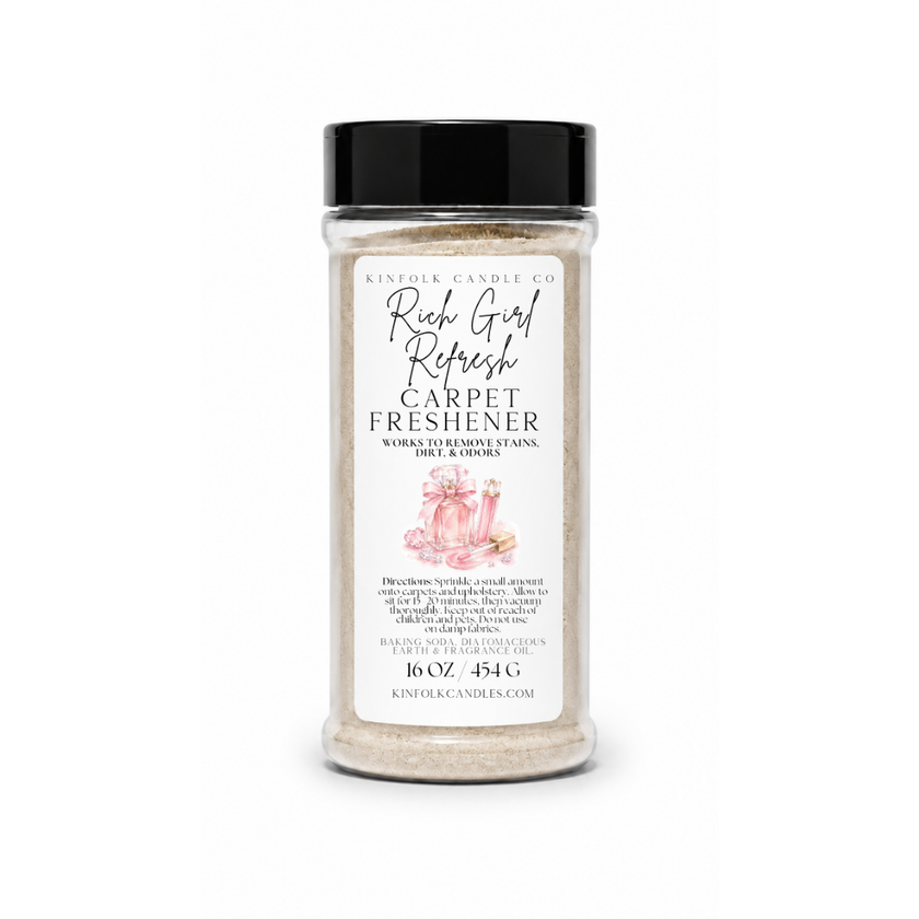 Carpet Freshener Powder – Cozy Home Deodorizing Powder for Carpets, Rugs & Upholstery in Luxury & Bakery Scents