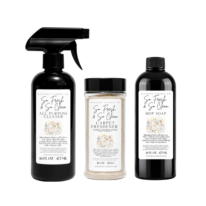 Classic Mega Cleaning Bundle | Mop Soap, All Purpose Cleaner & Carpet Freshener