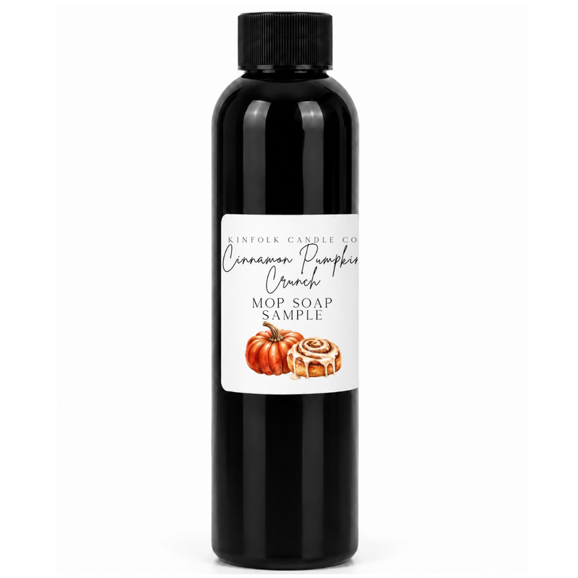 Fall Scented Mop Soap Sample Pack – 4 Mini Floor Cleaner Bottles (4oz Each) Cozy Autumn Multi-Surface Mop Soap Set