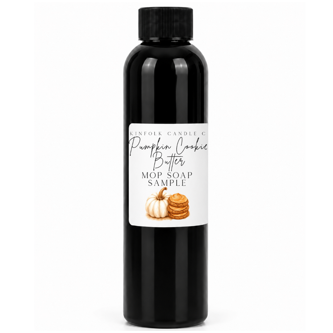 Fall Scented Mop Soap Sample Pack – 4 Mini Floor Cleaner Bottles (4oz Each) Cozy Autumn Multi-Surface Mop Soap Set