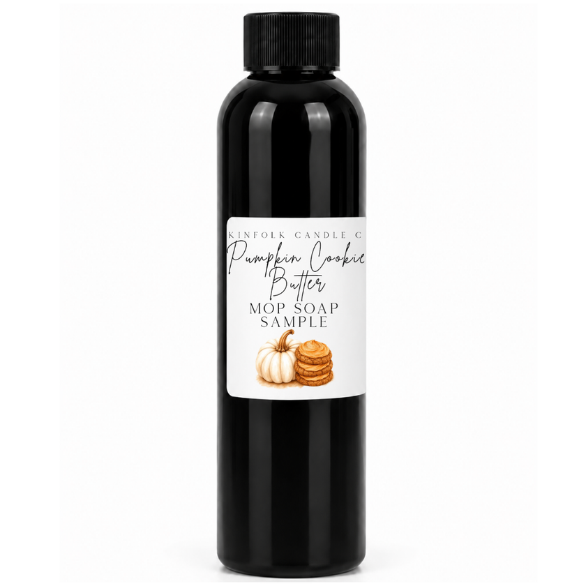 Fall Scented Mop Soap Sample Pack – 4 Mini Floor Cleaner Bottles (4oz Each) Cozy Autumn Multi-Surface Mop Soap Set
