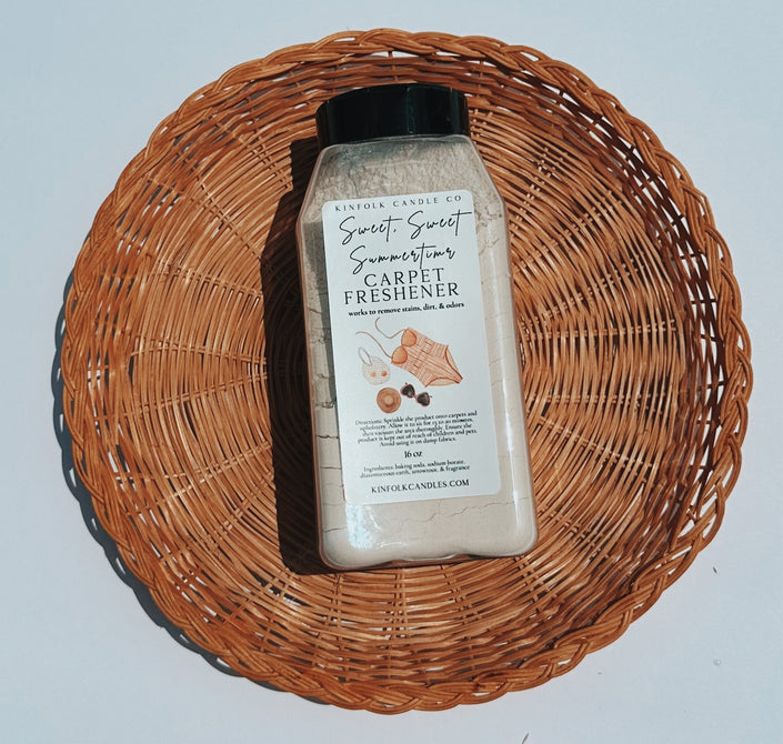 Luxury Carpet Freshener Summer Scents | Odor Eliminator Powder | Diatomaceous Earth | Fresh Clean Home | Scented Carpet Deodorizer 16oz
