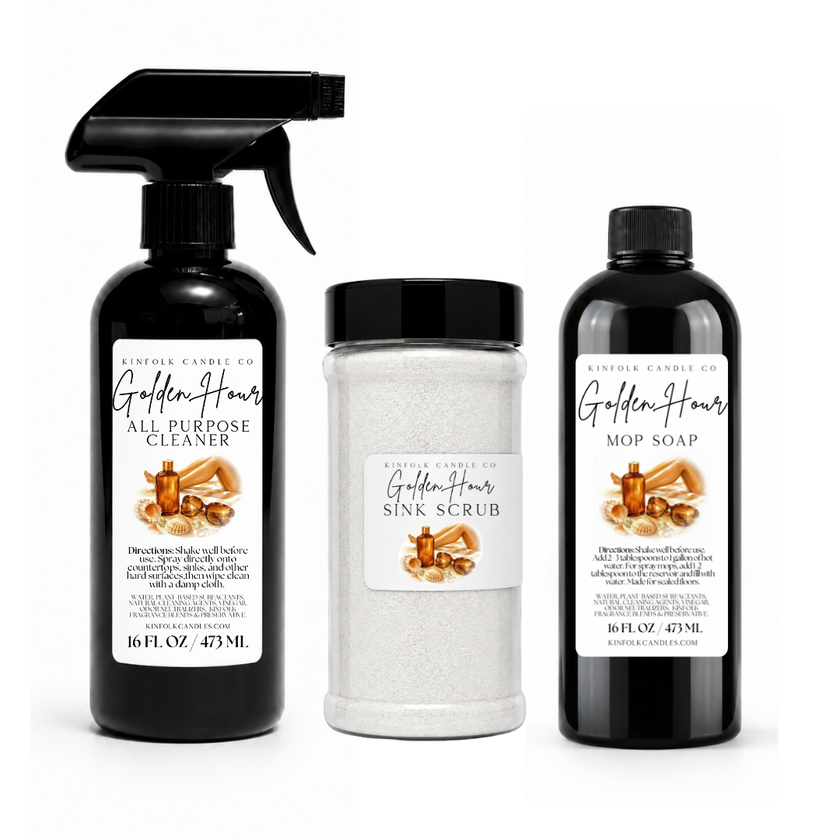 Summer Mega Cleaning Bundle | All Purpose Cleaner Spray, Carpet Freshener & Sink Scrub | Complete Home Cleaning Kit | Fresh Summer Scents