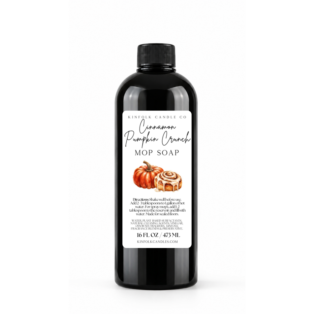 Fall Mop Soap – Cozy Autumn Floor Cleaner – Pumpkin Cookie, Caramel Apple, Honey Chai – Long Lasting Scented Mop Solution for Home