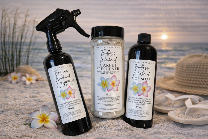 Summer Mega Cleaning Bundle | Mop Soap, All Purpose Cleaner & Carpet Freshener | Complete Floor & Home Cleaning Set | Fresh Summer Scents