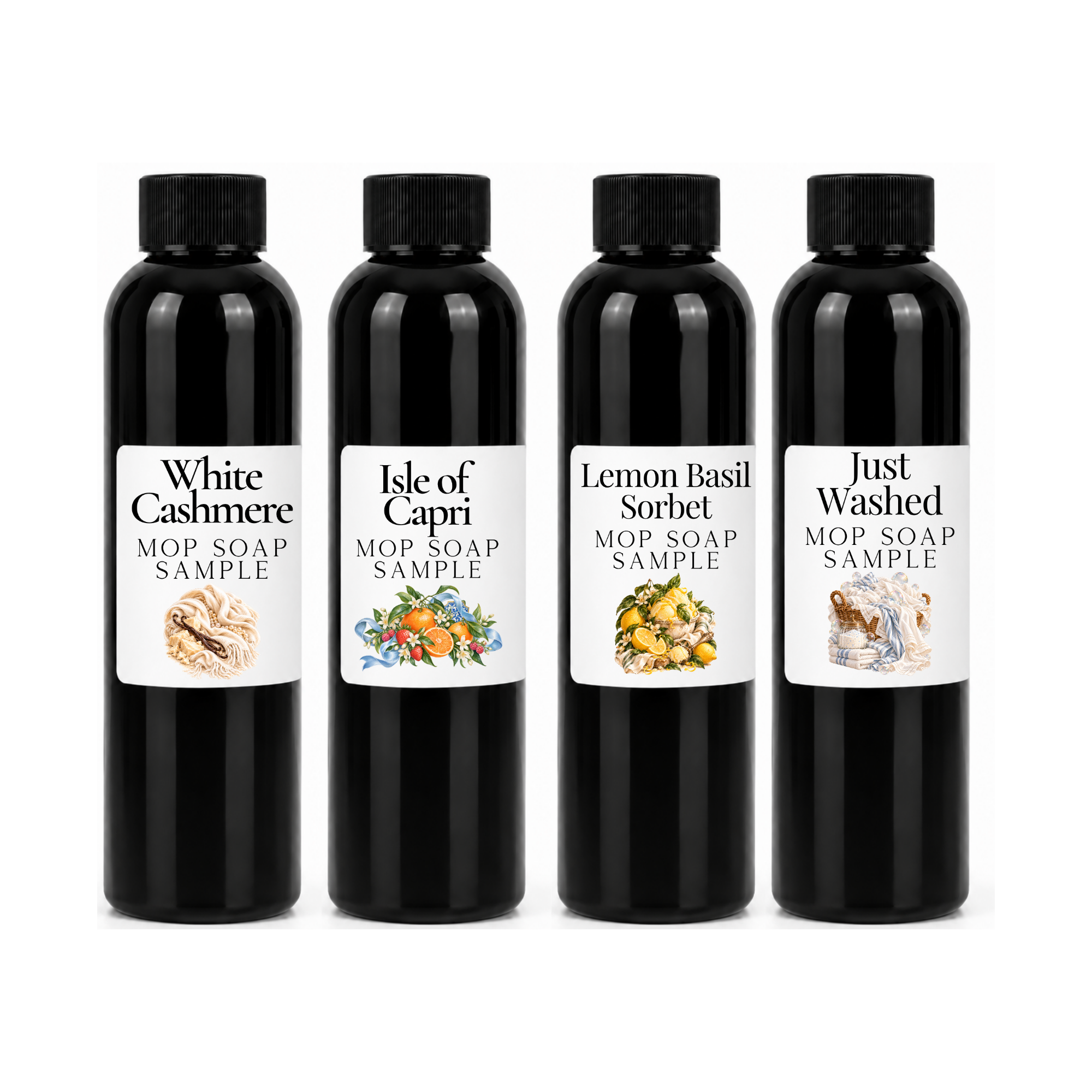 Classic Mop Soap Sample Pack – Cozy Clean Home Scents | Fresh Clean, Warm Vanilla, Fruity & Bakery Sample Set | Luxury Cleaning Gift Box