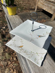 Handcrafted Porcelain Fine China 2 Tiered Tea Tray - 222 Fifth Early Bird Plates