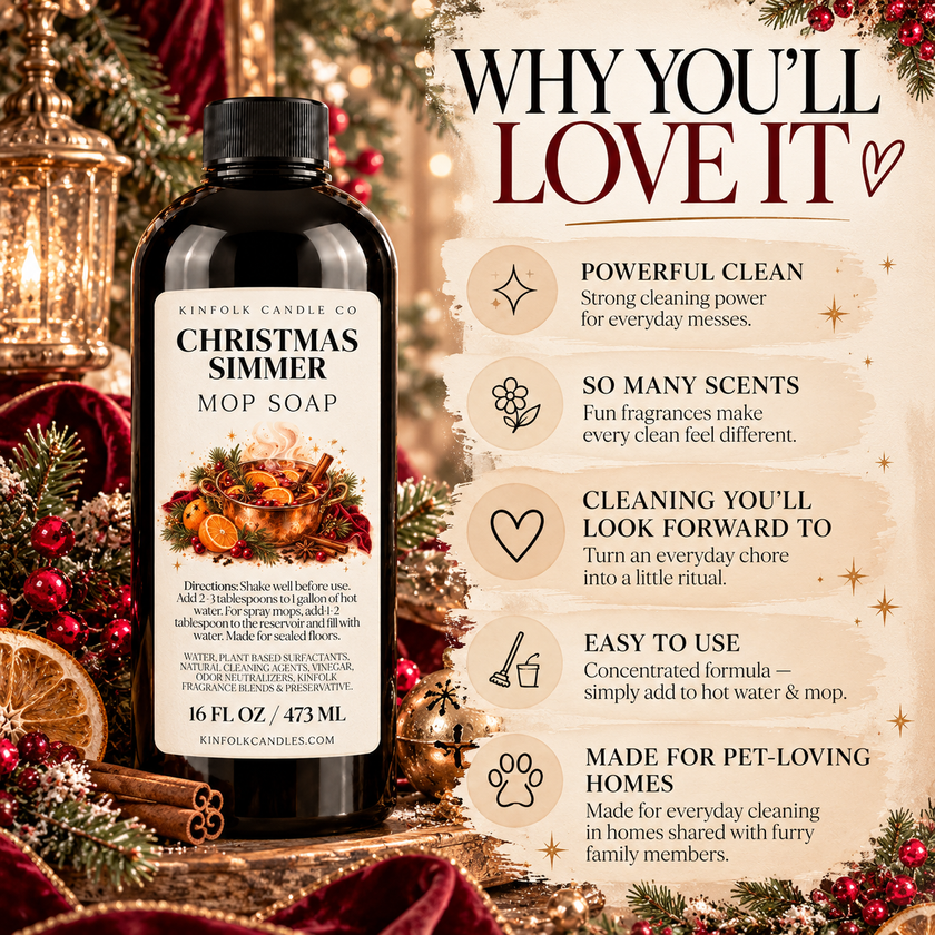 Holiday Mop Soap | Concentrated Scented Floor Cleaner | 16 oz