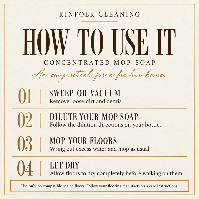 Mop Soap Floor Cleaner – Cozy Multi-Surface Cleaner for Sealed Hardwood, Tile & Laminate in Luxury & Bakery Scents