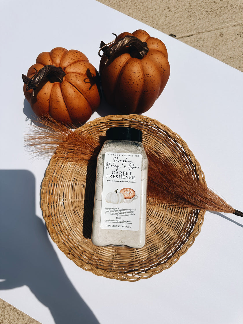 Cozy Fall Mop Soap & Carpet Freshener Bundle – Pumpkin, Spiced Chai, Autumn Scents – Strong, Warm, Seasonal Cleaning Gift Set