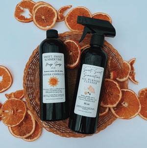 Viral Summer Cleaning Duo – Mop Soap & All-Purpose Cleaner Bundle | Tropical Scented, Suntan Lotion and Fruity Scents