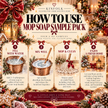 Holiday Mop Soap Sample Packs | Christmas Scent Discovery Collection | 4-Piece Mini Set