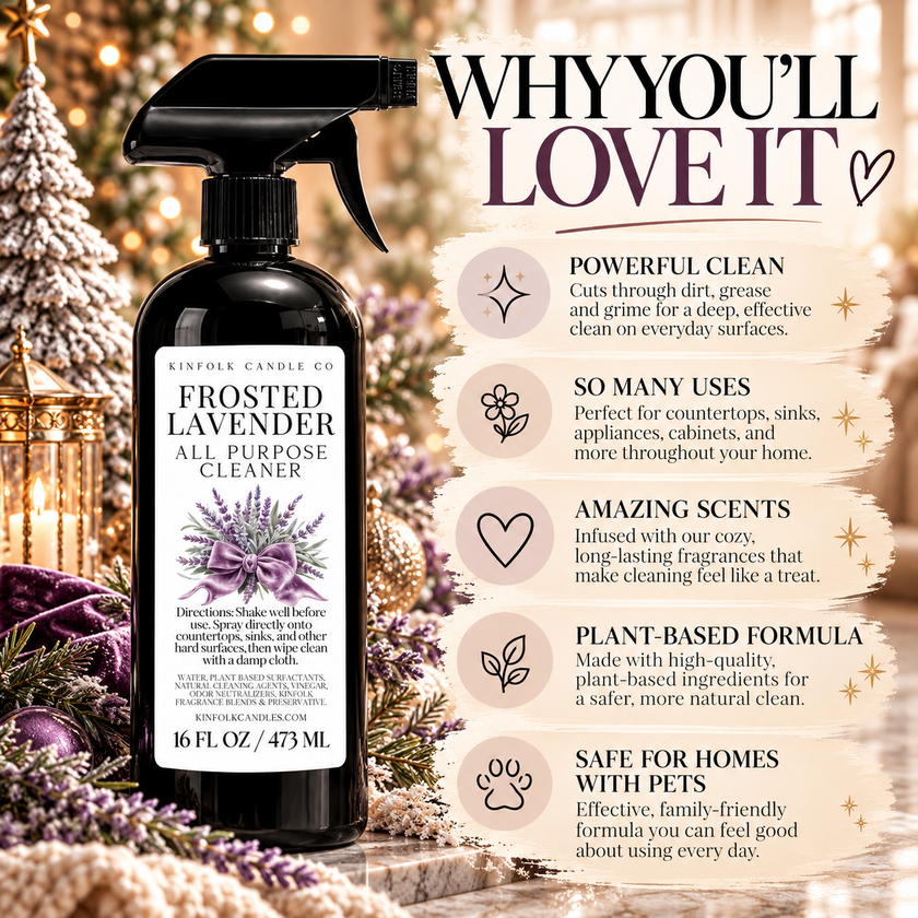 Holiday All-Purpose Cleaner | Scented Multi-Surface Cleaning Spray | 16 oz
