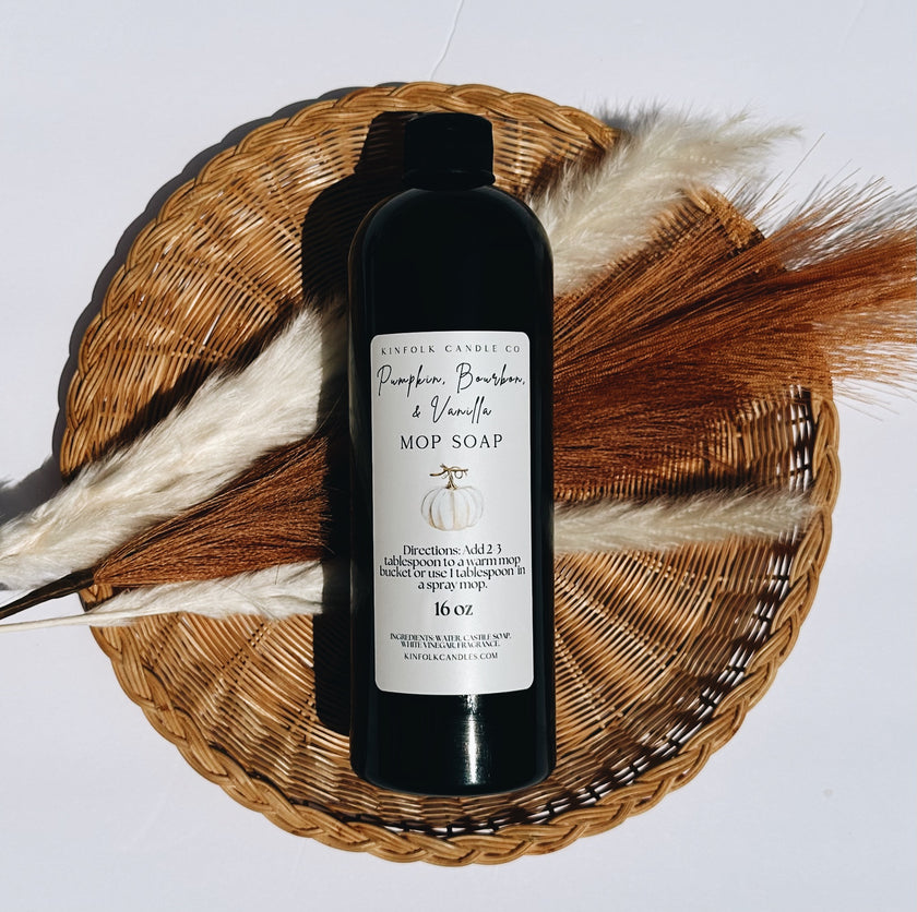 Fall Mop Soap – Cozy Autumn Floor Cleaner – Pumpkin Cookie, Caramel Apple, Honey Chai – Long Lasting Scented Mop Solution for Home