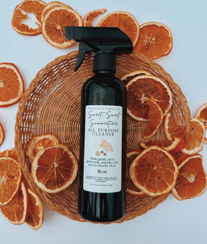 Summer All-Purpose Cleaner Spray – Tropical Beach, Coconut, Suntan Lotion Scents – Deep Clean with Long-Lasting Summer Fragrance