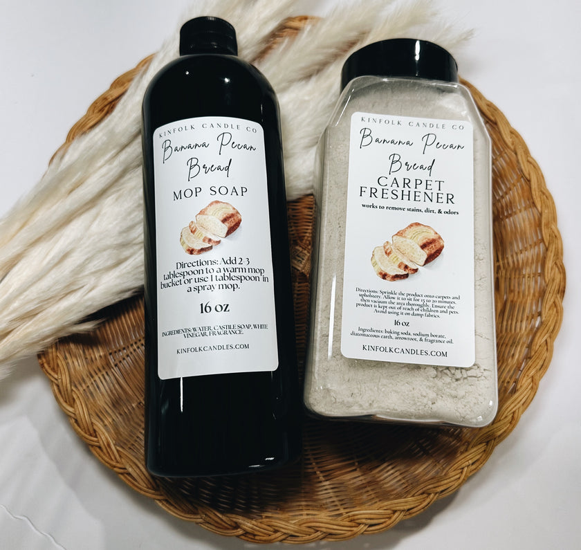 Luxury Carpet Freshener & Mop Soap Bundle | Signature Scents Collection – Long Lasting, Fresh Home Fragrance Non-Toxic Pet Safe Cleaning Set