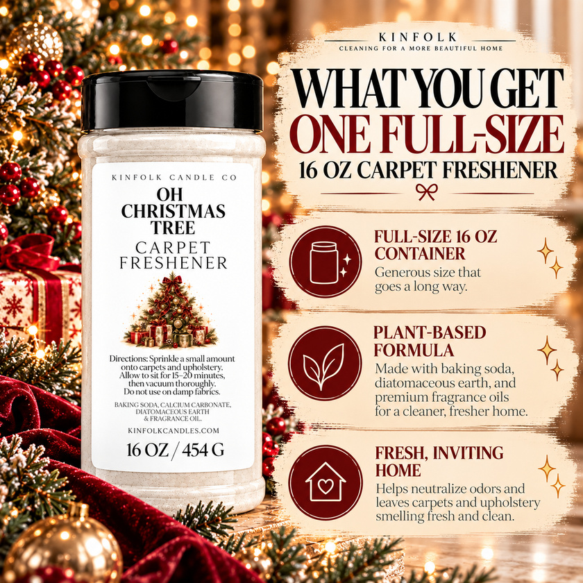 Holiday Carpet Freshener | Scented Carpet & Rug Deodorizing Powder | 16 oz
