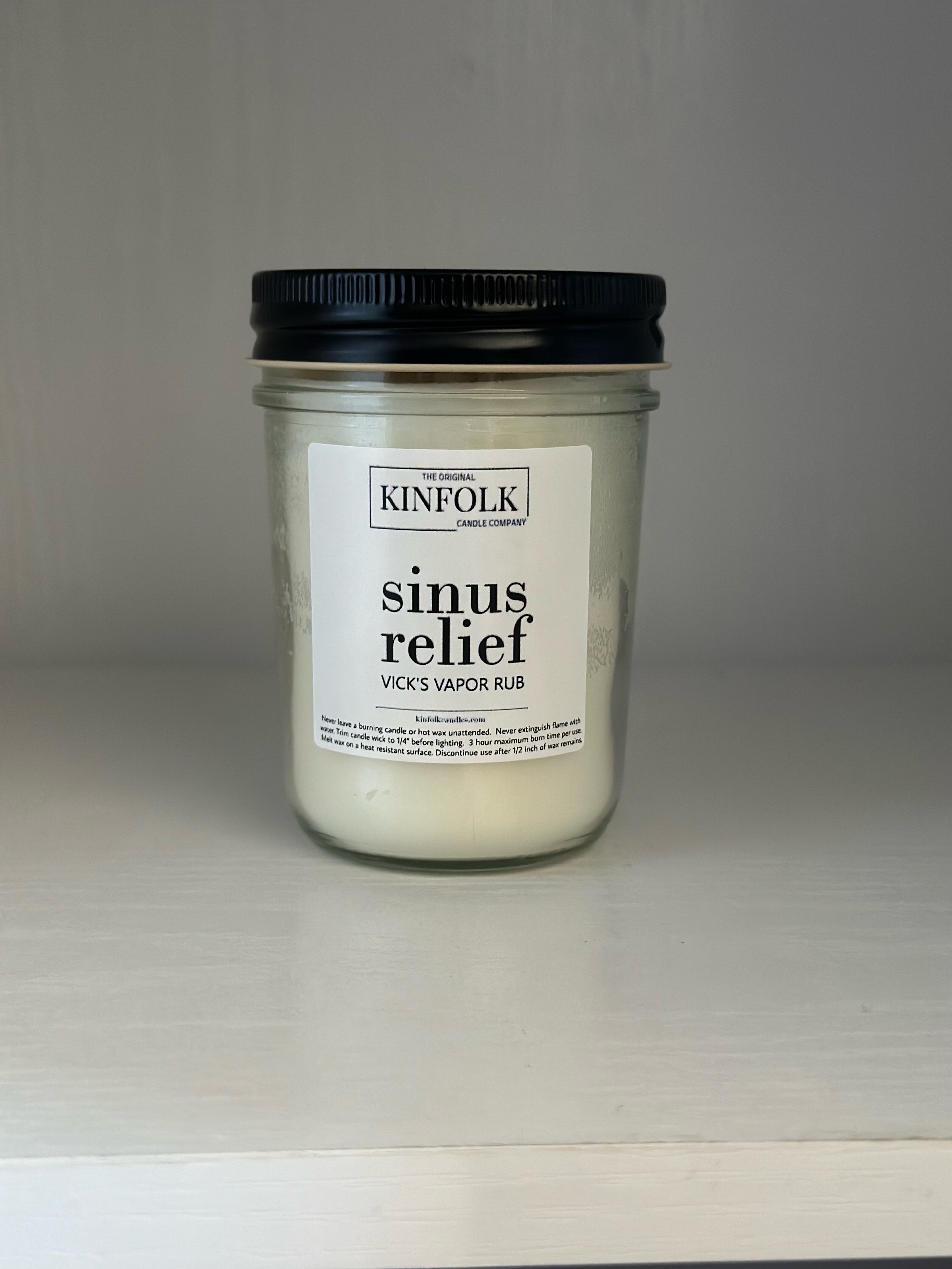 Sinus Relief (Vick's) 8oz Kinfolk Candle