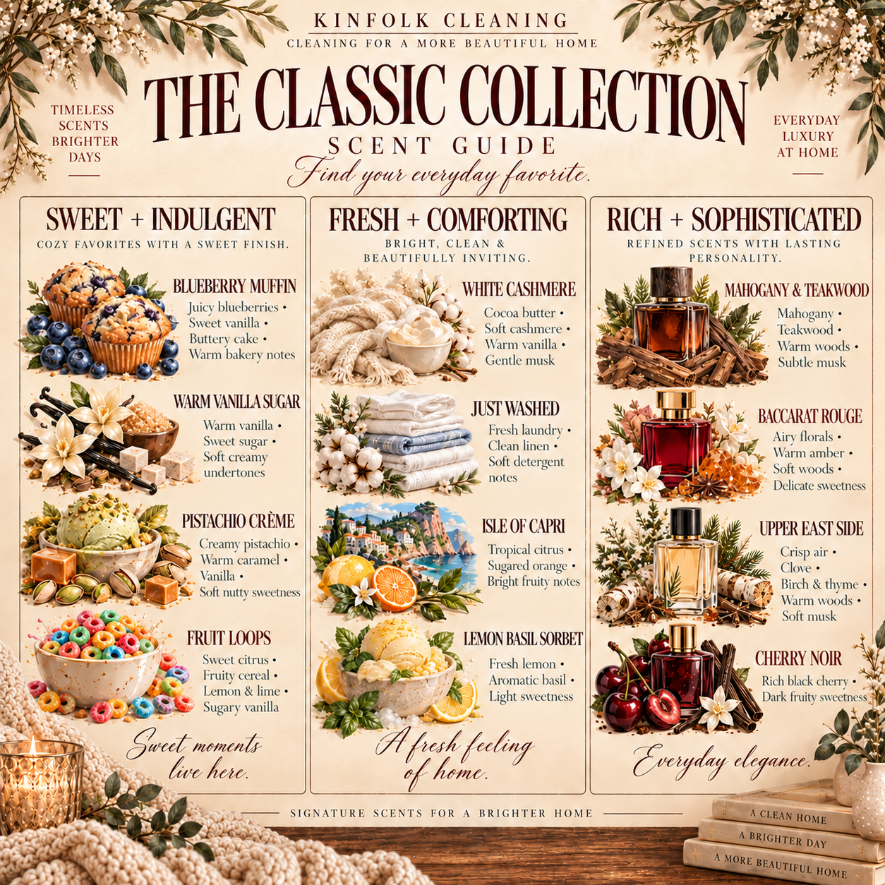 Classic Mop Soap Sample Pack – Cozy Clean Home Scents | Fresh Clean, Warm Vanilla, Fruity & Bakery Sample Set | Luxury Cleaning Gift Box
