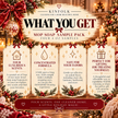 Holiday Mop Soap Sample Packs | Christmas Scent Discovery Collection | 4-Piece Mini Set