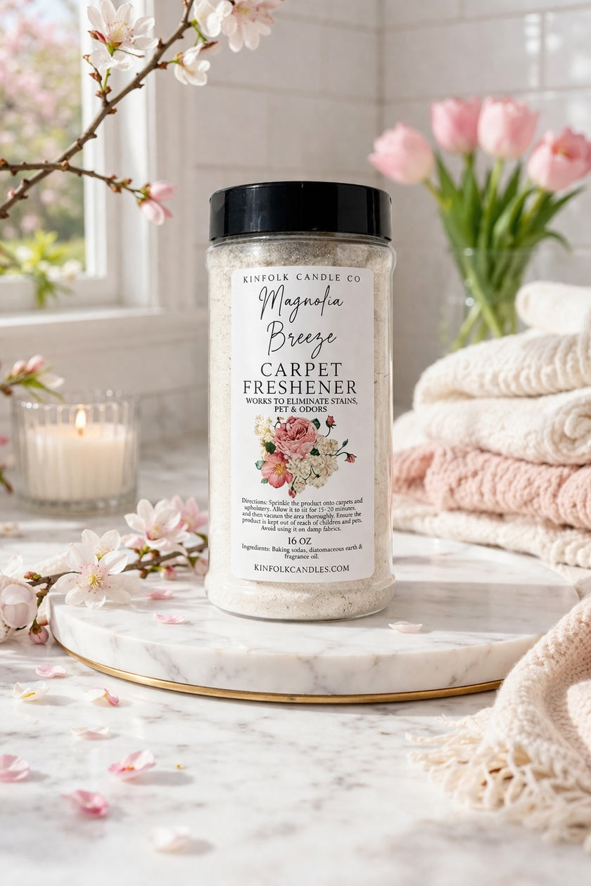 Fresh Spring Carpet Freshener – Odor Eliminating Powder for Carpets & Rugs with Light Floral & Clean Scents