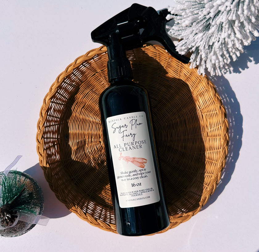 Christmas Holiday Winter All Purpose Cleaner 16oz | Pet-Safe Multi-Surface Counter Spray | Handmade Seasonal Scents | Limited Edition