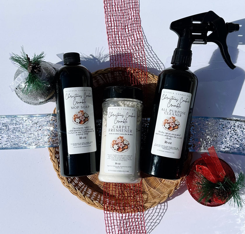 Christmas Holiday Winter Cleaning Bundle | Mop Soap, Carpet Freshener & All Purpose Cleaner | Pet-Safe - Seasonal Scents | Limited Edition