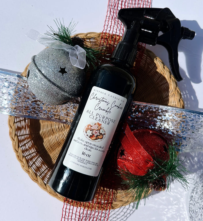 Christmas Holiday Winter All Purpose Cleaner 16oz | Pet-Safe Multi-Surface Counter Spray | Handmade Seasonal Scents | Limited Edition