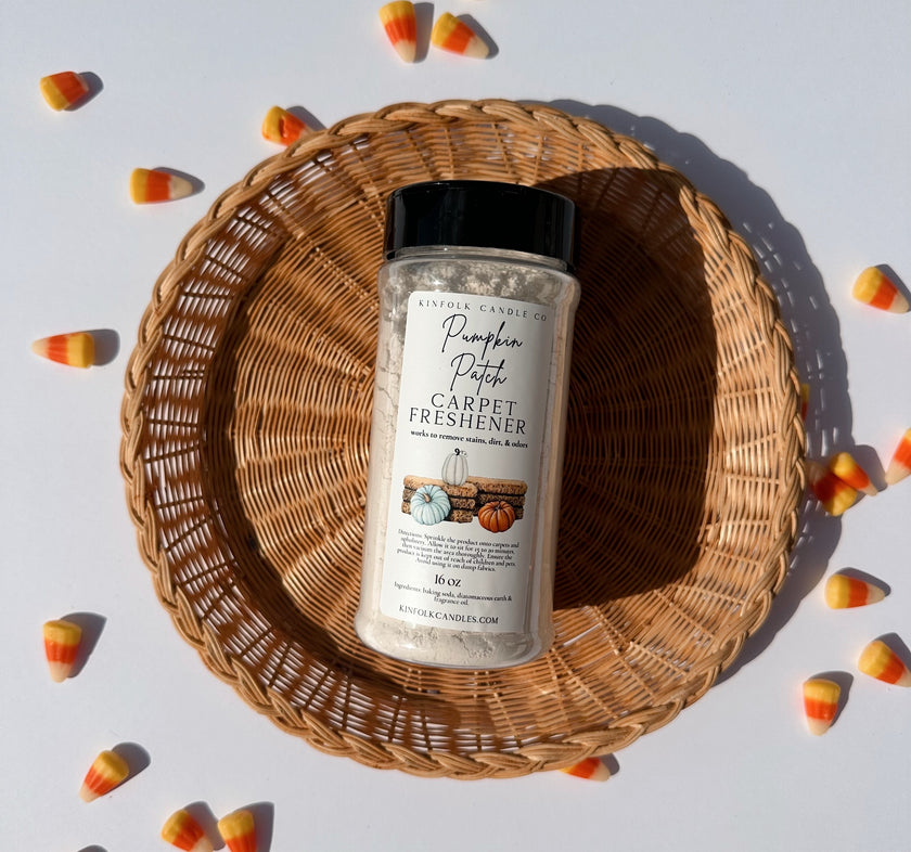 Halloween Carpet Freshener | Non-Toxic, Pet-Friendly, 16oz | Pumpkin, Amber Lavender, Cedar Pine & Fresh Clean | Limited Time Scents