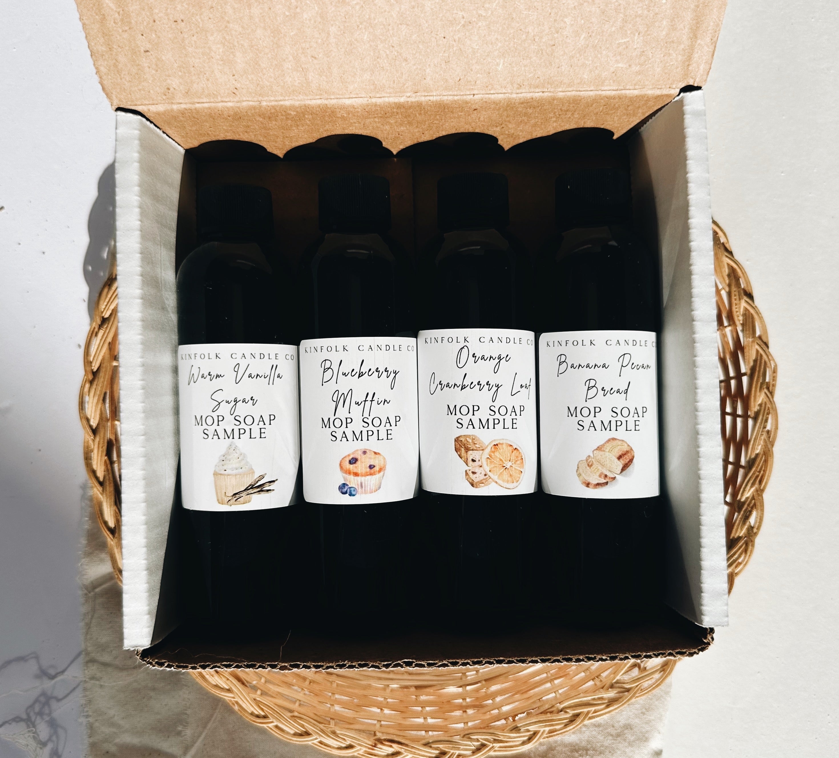 Classic Mop Soap Sample Pack – Cozy Clean Home Scents | Fresh Laundry, Warm Vanilla, Fruity & Bakery Sample Set | Luxury Cleaning Gift Box (Copy)