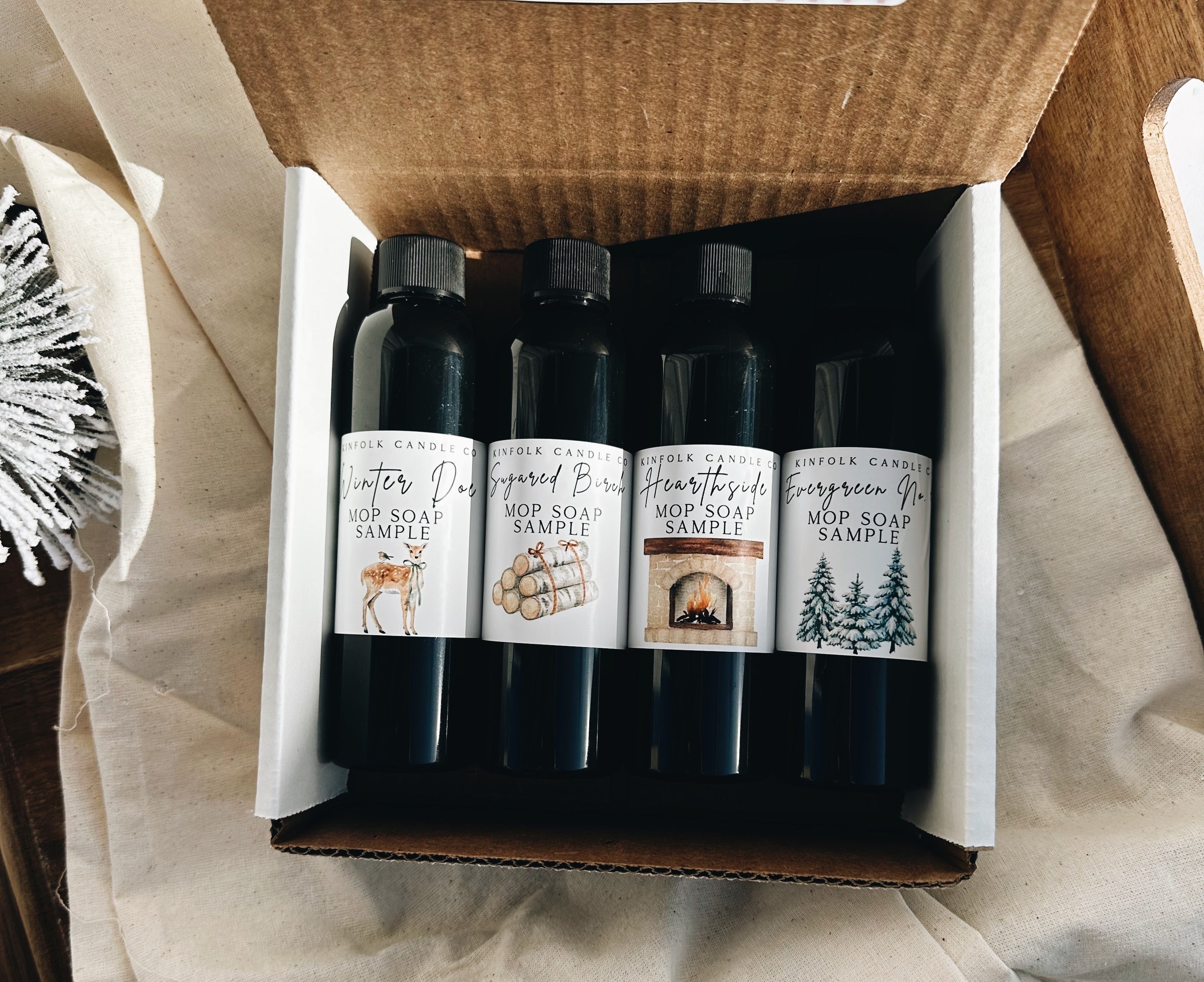 Winter Cozy Mop Soap Sample Pack – Luxury Floor Cleaner Scents for Sealed Hardwood