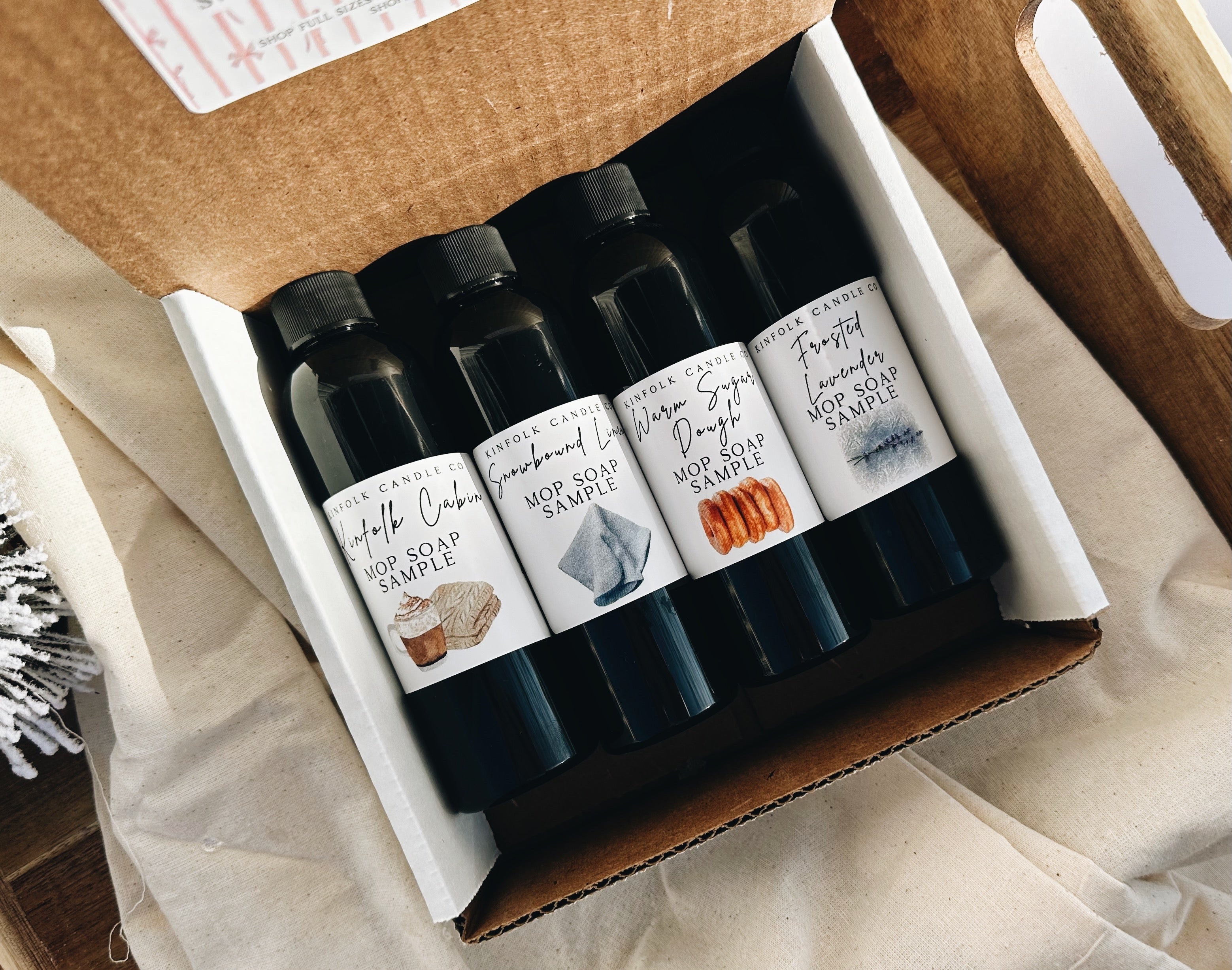 Winter Cozy Mop Soap Sample Pack – Luxury Floor Cleaner Scents for Sealed Hardwood