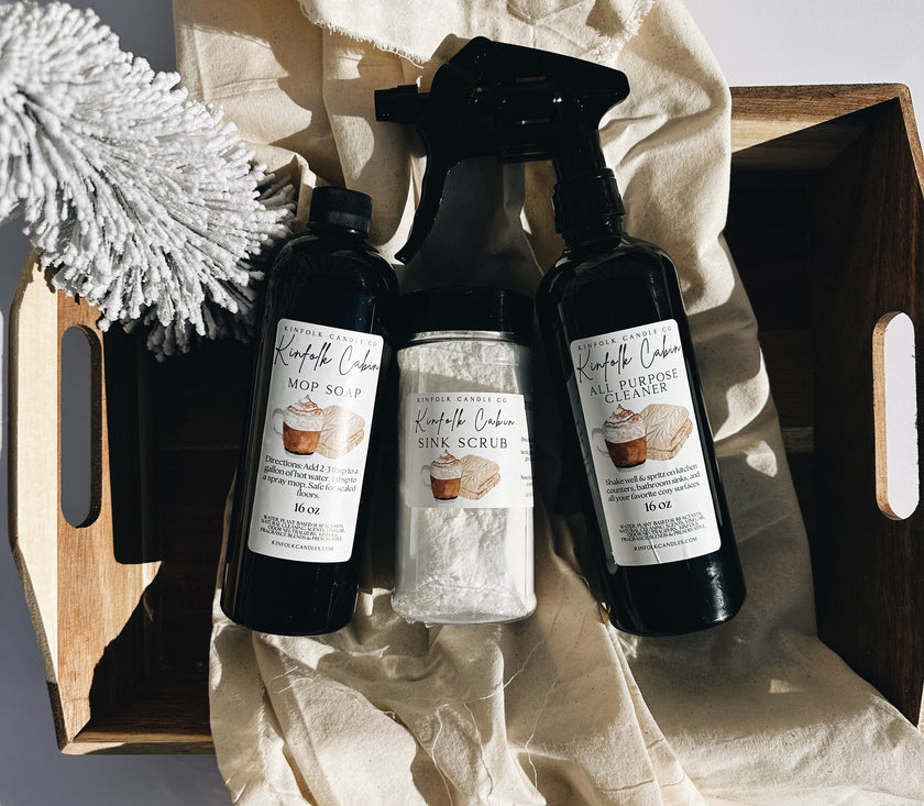 Winter Cozy Clean Mega Bundle – Luxury Mop Soap, All-Purpose Cleaner & Sink Scrub