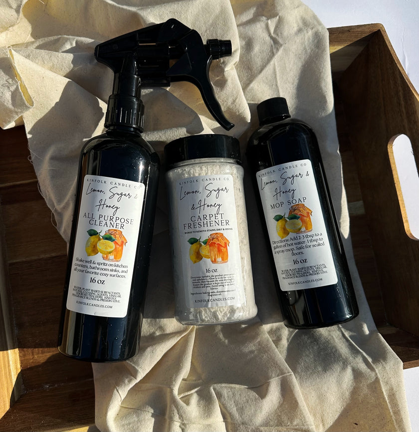 Spring Cleaning Mega Bundle | Mop Soap, All-Purpose Cleaner, Carpet Freshener | Floral & Sweet Spring Scents