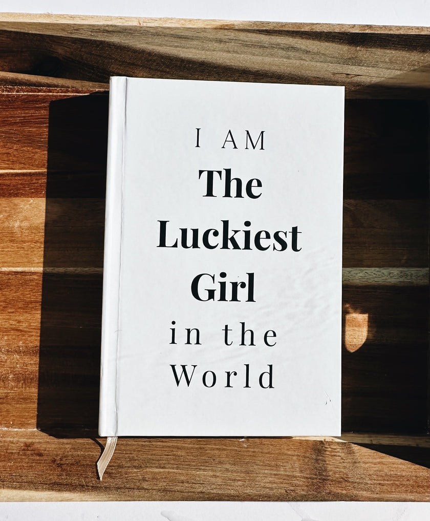 I Am the Luckiest Girl in the World Manifestation Journal – Guided Manifest Journal by Kinfolk Collective