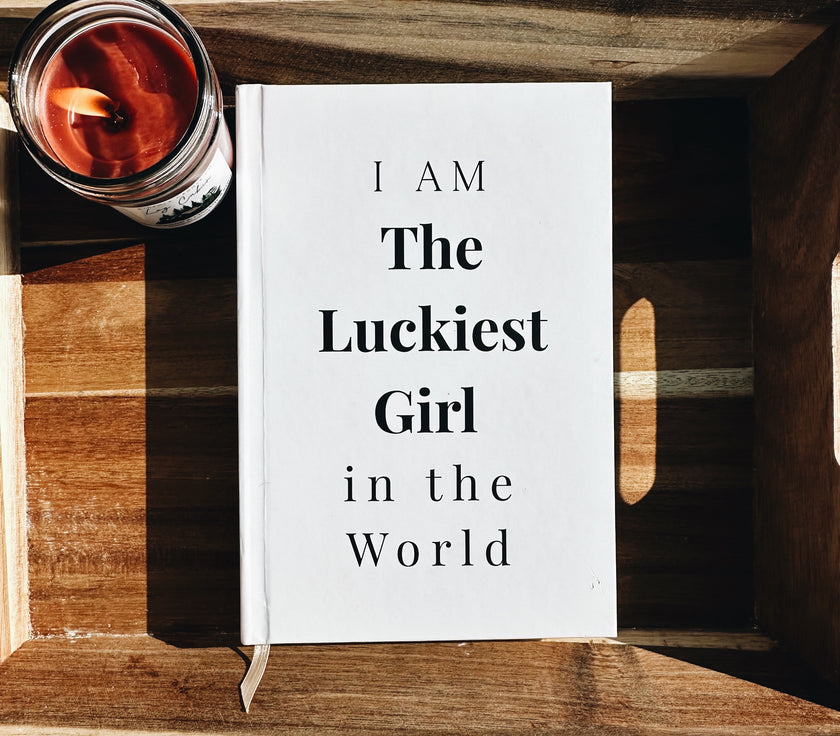 I Am the Luckiest Girl in the World Manifestation Journal – Guided Manifest Journal by Kinfolk Collective