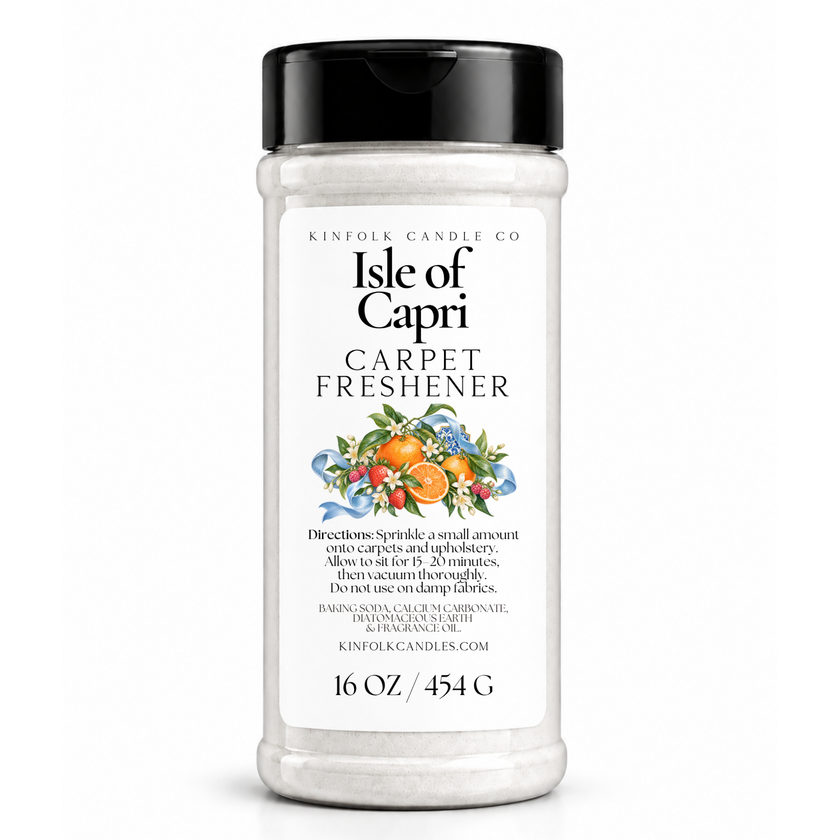 Carpet Freshener Powder – Cozy Home Deodorizing Powder for Carpets, Rugs & Upholstery in Luxury & Bakery Scents