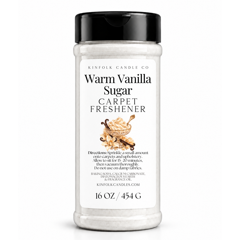 Carpet Freshener Powder – Cozy Home Deodorizing Powder for Carpets, Rugs & Upholstery in Luxury & Bakery Scents